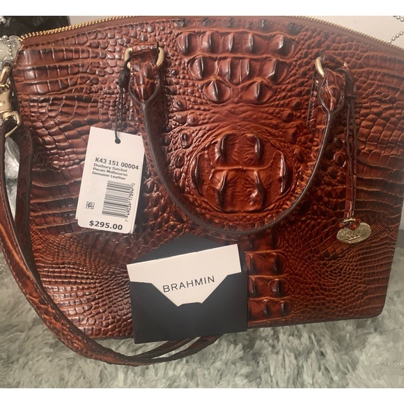 BRAHMIN  Come get your real cocodrile skin purse beautiful color one size - Picture 3 of 9